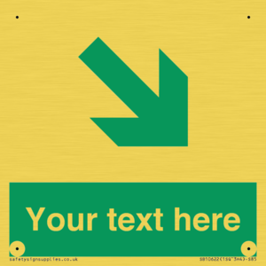 Custom Safe condition: Green Down right arrow